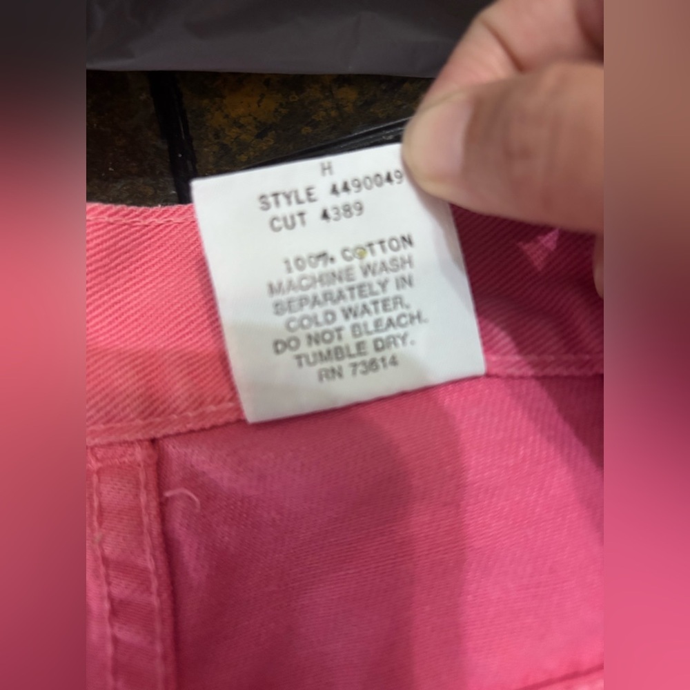 Vintage Steel Jeans 80s 90s Y2K High Rise Pink Shorts sz 9 USA Bermudas EUC - Picture 10 of 12